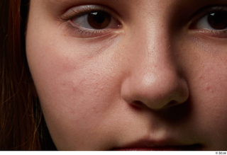 HD Face skin references Estefania Alvarado cheek nose skin pores…